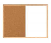 Tablica suchościeralno - korkowa, OFFICE PRODUCTS Combo, 60x40 cm, w ramie drewnianej