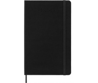 Kalendarz dzienny MOLESKINE 2025/26, 18M, L, twarda oprawa, 13x21cm, czarny