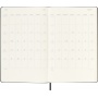 Kalendarz dzienny MOLESKINE 2025/26, 18M, L, twarda oprawa, 13x21cm, czarny, Kalendarze, Zeszyty i bloki