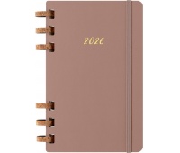 Weekly/monthly planner spiral MOLESKINE 2026, 12M, L, hard cover, 13x21cm, crush almond