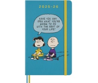 Weekly planner MOLESKINE 2025/26, 18M, L, hard cover, 13x21cm, limited edition, Peanuts Charlie&Lucy