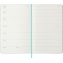 Kalendarz tygodniowy MOLESKINE 2026, 12M, L, twarda oprawa, 13x21cm, aquamarine, Kalendarze, Zeszyty i bloki
