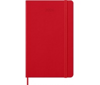 Kalendarz tygodniowy MOLESKINE 2026, 12M, L, twarda oprawa, 13x21cm, scarlet red