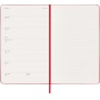 Kalendarz tygodniowy MOLESKINE 2026, 12M, L, twarda oprawa, 13x21cm, scarlet red, Kalendarze, Zeszyty i bloki