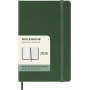 Kalendarz tygodniowy MOLESKINE 2026, 12M, P, twarda oprawa, 9x14cm, myrtle green, Kalendarze, Zeszyty i bloki
