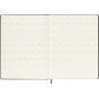 Kalendarz tygodniowy MOLESKINE 2026, 12M, XL, twarda oprawa, 19x25cm, czarny, Kalendarze, Zeszyty i bloki