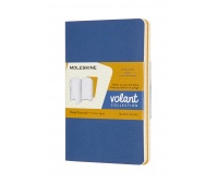 Zestaw 2 zeszytów MOLESKINE Volant, P, 9x14cm, w linie, 80 stron, blue/amber yellow