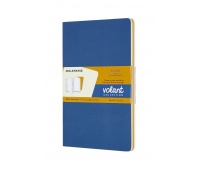 Zestaw 2 zeszytów MOLESKINE Volant, L, 13x21cm, gładki, 96 stron, blue/amber yellow
