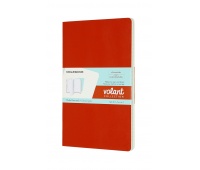 Zestaw 2 zeszytów MOLESKINE Volant, L, 13x21cm, w linie, 96 stron, coral orange/aquamarine