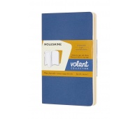 Zestaw 2 zeszytów MOLESKINE Volant, P, 9x14cm, gładki, 80 stron, blue/amber yellow