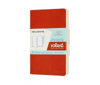 Zestaw 2 zeszyt&oacute;w MOLESKINE Volant, P, 9x14cm, gładki, 80 stron, coral orange/aquamarine