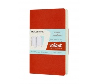 Zestaw 2 zeszyt&oacute;w MOLESKINE Volant, P, 9x14cm, w linie, 80 stron, coral orange/aquamarine