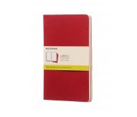 Zestaw 3 zeszyt&oacute;w MOLESKINE Cahier Journals, L, 13x21cm, gładki, 80 stron, cranberry red