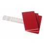 Zestaw 3 zeszytów MOLESKINE Cahier Journals, L, 13x21cm, gładki, 80 stron, cranberry red, Zeszyty, Artykuły szkolne