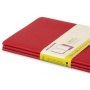 Zestaw 3 zeszytów MOLESKINE Cahier Journals, L, 13x21cm, gładki, 80 stron, cranberry red, Zeszyty, Artykuły szkolne