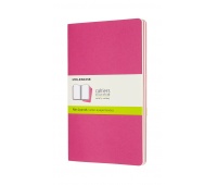 Zestaw 3 zeszyt&oacute;w MOLESKINE Cahier Journals, L, 13x21cm, gładki, 80 stron, kinetic pink
