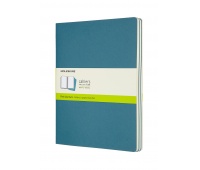 Set of 3 notebooks MOLESKINE Cahier Journals, XL, 19x25cm, plain, 120 pages, brisk blue