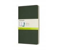 Zestaw 3 zeszyt&oacute;w MOLESKINE Cahier, L, 13x21cm, gładki, 80 stron, myrtle green