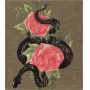 Set KAWECO X MOLESKINE 2025, Snake Roses notebook, L, 13x21cm, ruled + pen, in box