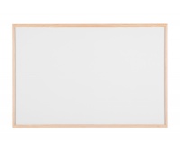 BI-OFFICE Non-Magnetic Dry-Erase Board, lacquered, 60x90cm, wooden frame