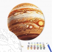 Paint by numbers BRUSHME, round, dia. 40 cm, Jupiter, 1 pc