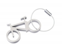 Keyring TROIKA Drahtesel, bottle opener, bicycle, silver