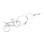 Keyring TROIKA Drahtesel, bottle opener, bicycle, silver