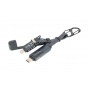 Keyring TROIKA Speedy to go, with USB-C charging cable, black