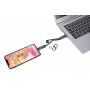 Keyring TROIKA Speedy to go, with USB-C charging cable, black