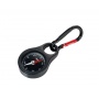 Keyring TROIKA Wegweiser, compass, with carabiner, black