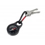 Keyring TROIKA Wegweiser, compass, with carabiner, black