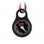Keyring TROIKA Wegweiser, compass, with carabiner, black