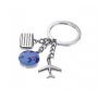 Keyring TROIKA Weltenbummler, 3 charms, metal