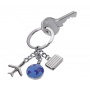 Keyring TROIKA Weltenbummler, 3 charms, metal