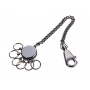 Keyring TROIKA Patent Chain, with chain, for 6 keys, chrome-plated