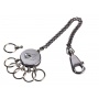Keyring TROIKA Patent Chain, with chain, for 6 keys, chrome-plated