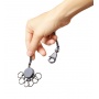 Keyring TROIKA Patent Chain, with chain, for 6 keys, chrome-plated