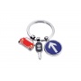 Keyring TROIKA On The Road, 3 charms, enamelled metal
