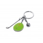 Keyring TROIKA Hole In One, 3 charms, enamelled metal