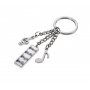 Keyring TROIKA 5 Sinfonie, 3 charms, metal