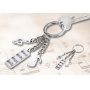 Keyring TROIKA 5 Sinfonie, 3 charms, metal