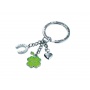 Keyring TROIKA Glucksbringer Klee, 3 charms, enamelled metal