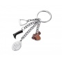 Keyring TROIKA Pferdegluck, 4 charms, enamelled metal