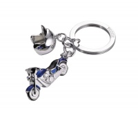 Keyring TROIKA Key Cruising, enamelled metal, blue