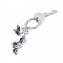 Keyring TROIKA Key Cruising, enamelled metal, blue