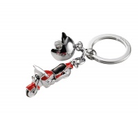 Keyring TROIKA Key Cruising, enamelled metal, red