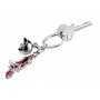 Keyring TROIKA Key Cruising, enamelled metal, red