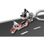 Keyring TROIKA Key Cruising, enamelled metal, red