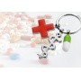 Keyring TROIKA Get Well, 3 charms, enamelled metal