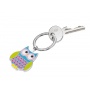 Keyring TROIKA Rosy, enamelled metal, blue